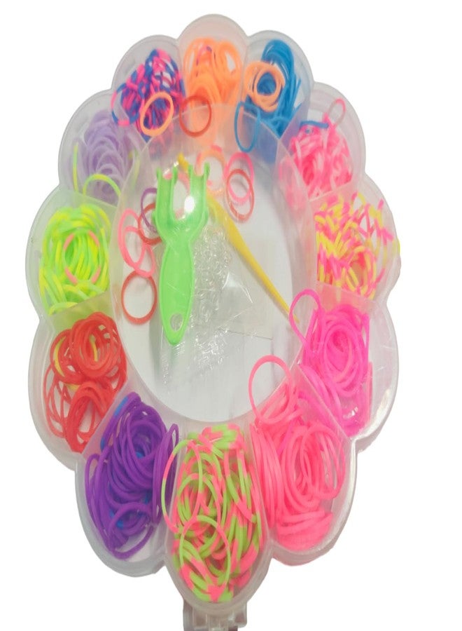 Just Flowers Loom Rubber Band Kit for DIY Crafts, 8 Colored Rainbow Loom With Hook, Bracelet Making, Gift for Kids (Pack of 1) - Image 5